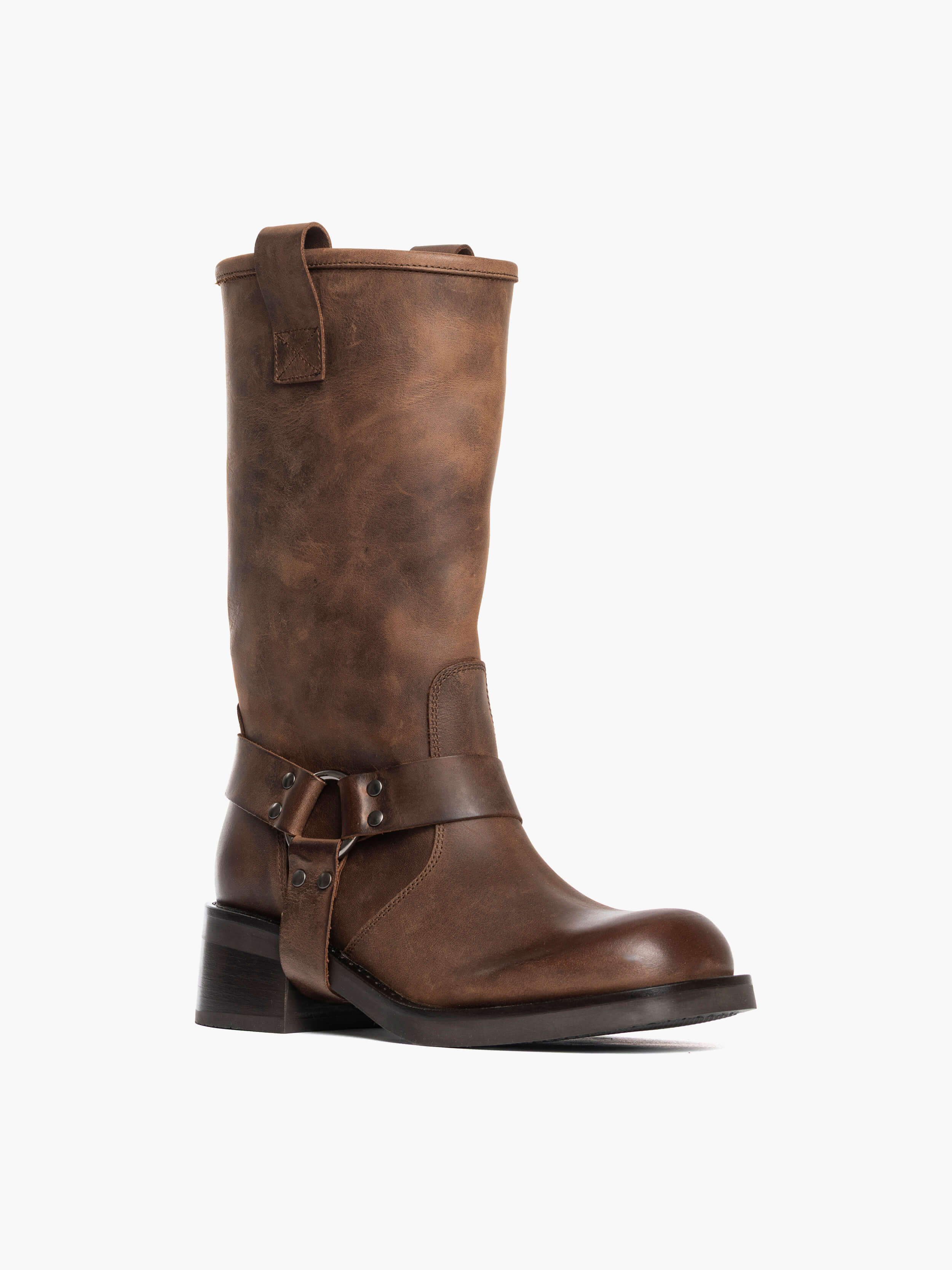 Stivali alti Countryboot in Nabuk Cuoio