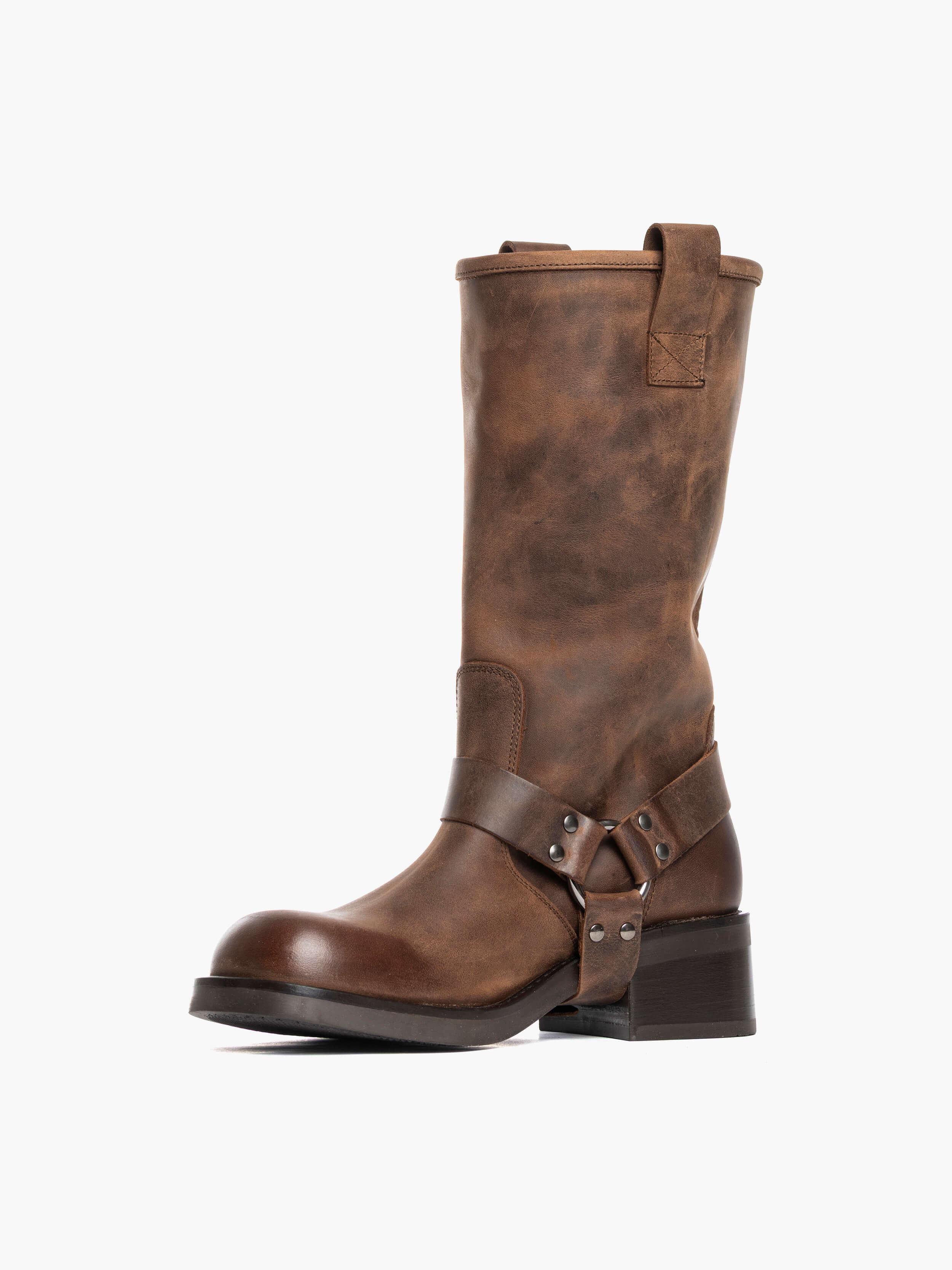 Stivali alti Countryboot in Nabuk Cuoio