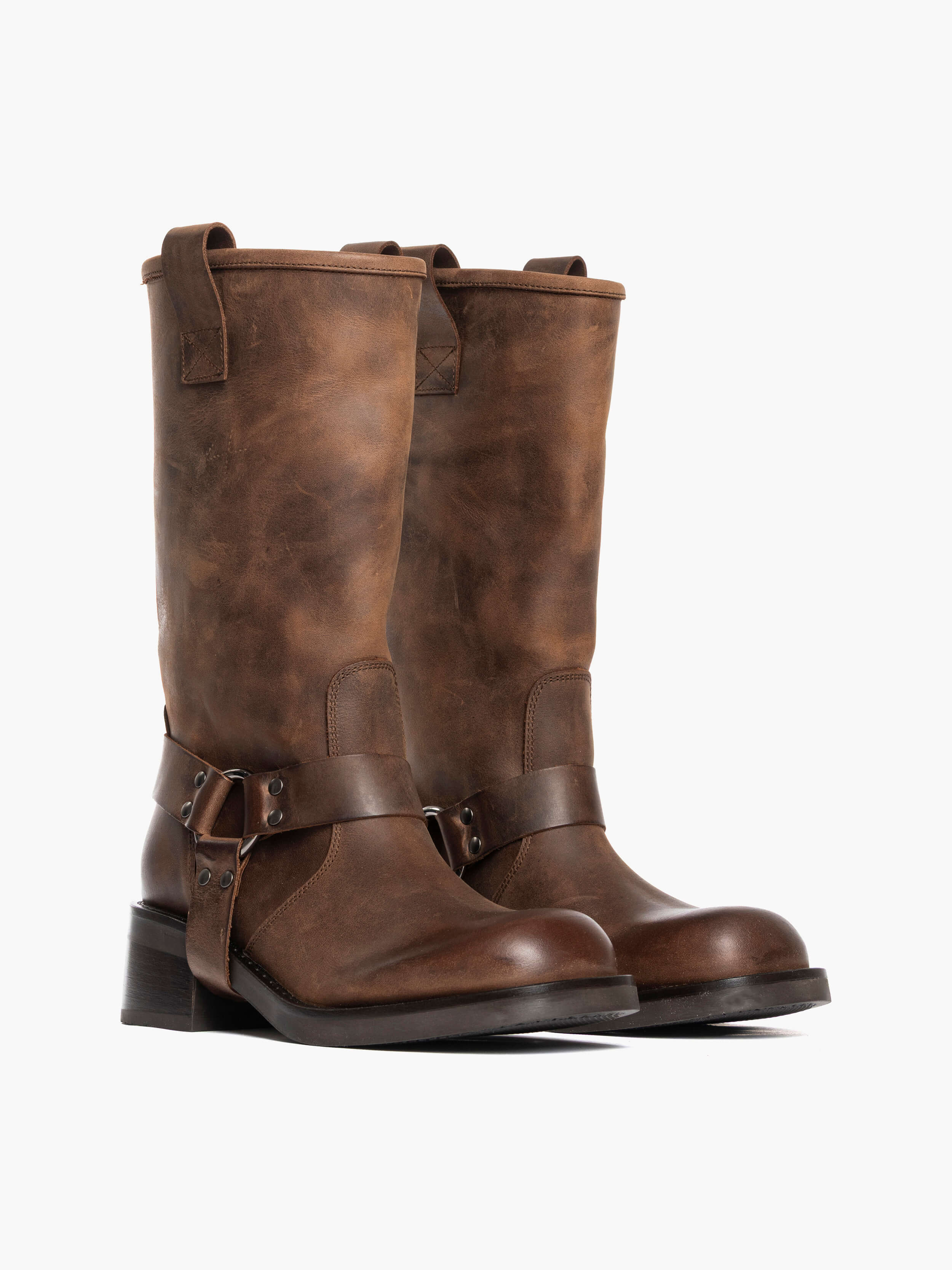 Stivali alti Countryboot in Nabuk Cuoio