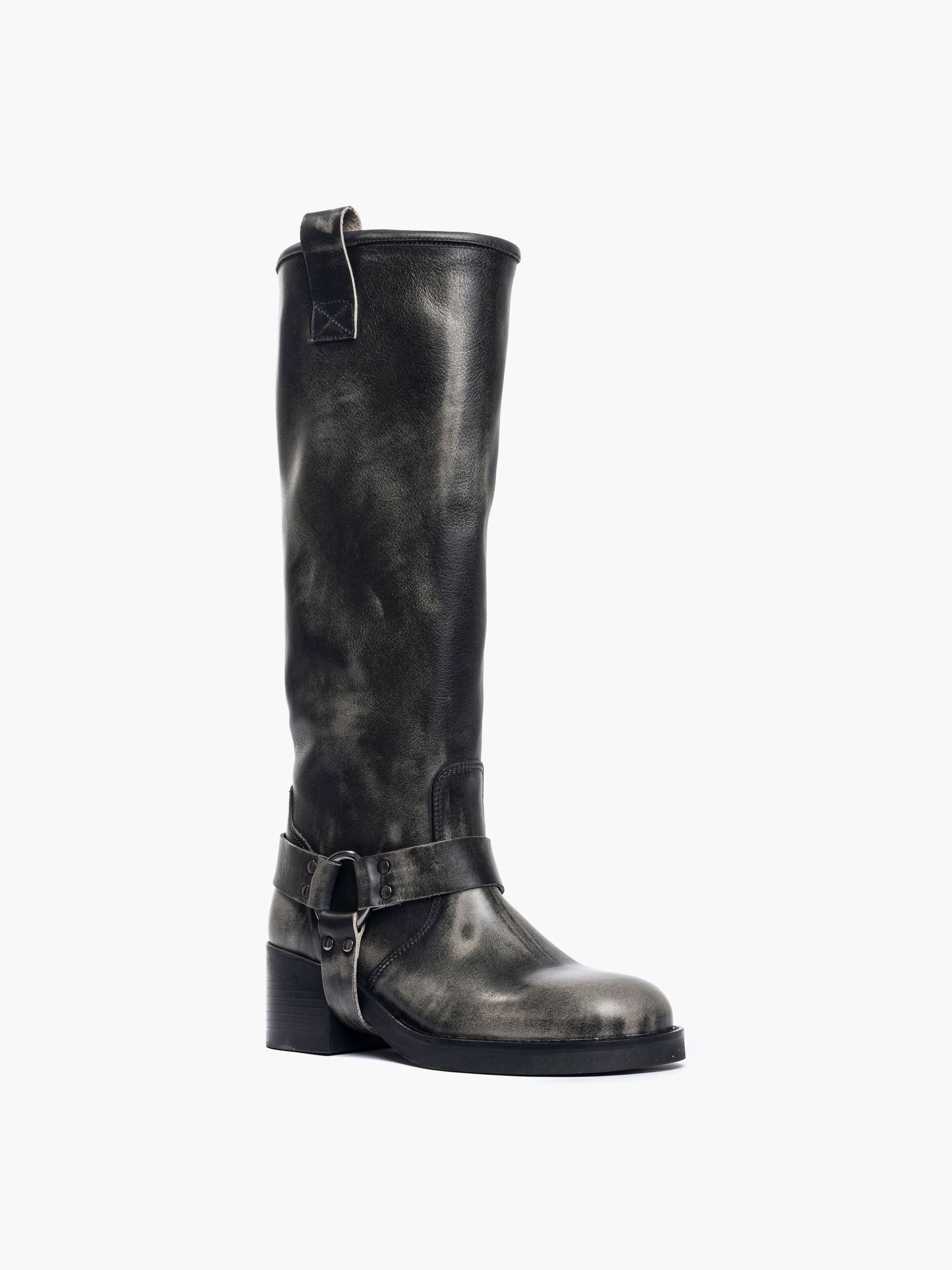 Stivali Countryboot in vitello spazzolato grigio