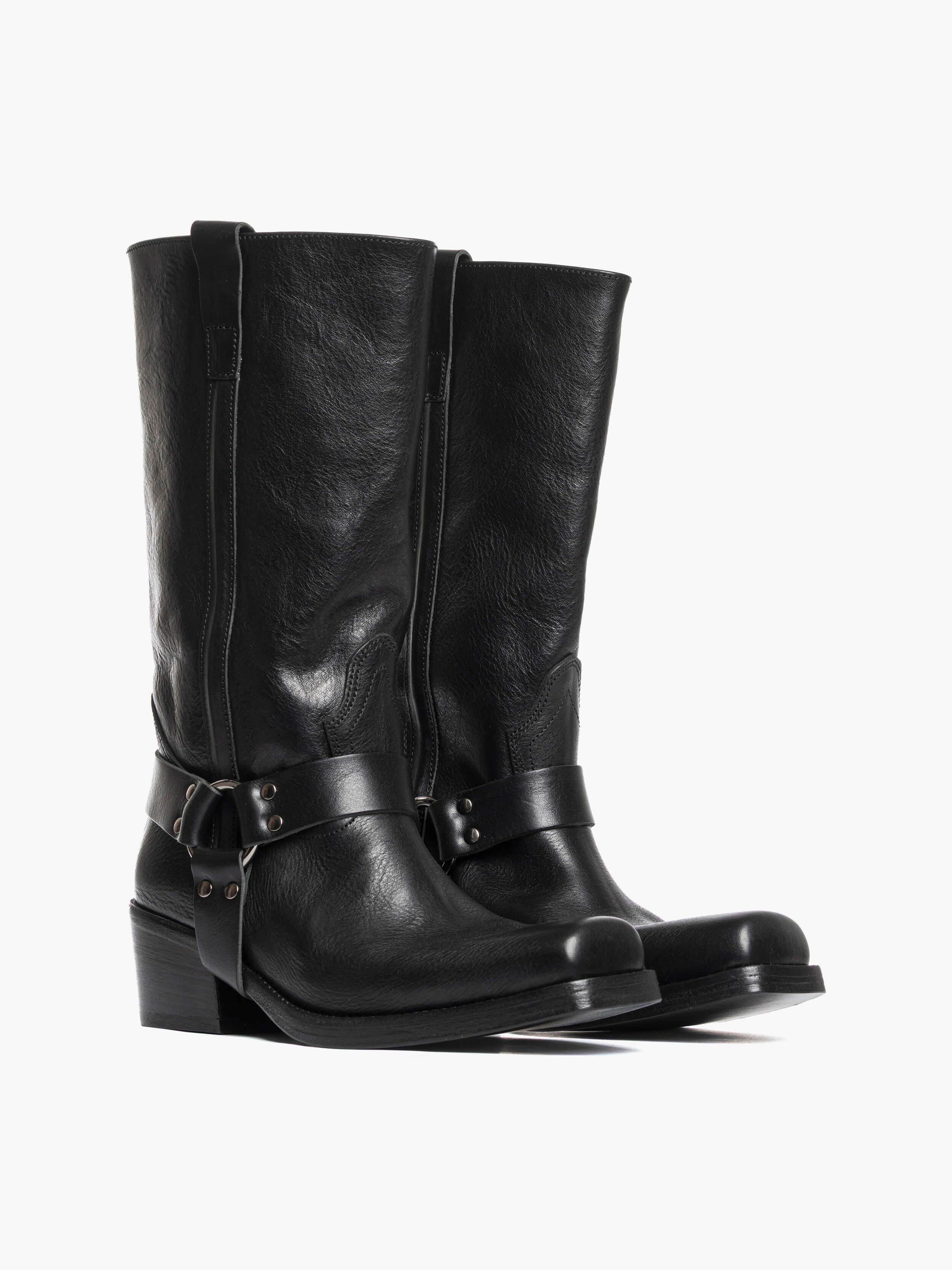 Texani in vacchetta Nero